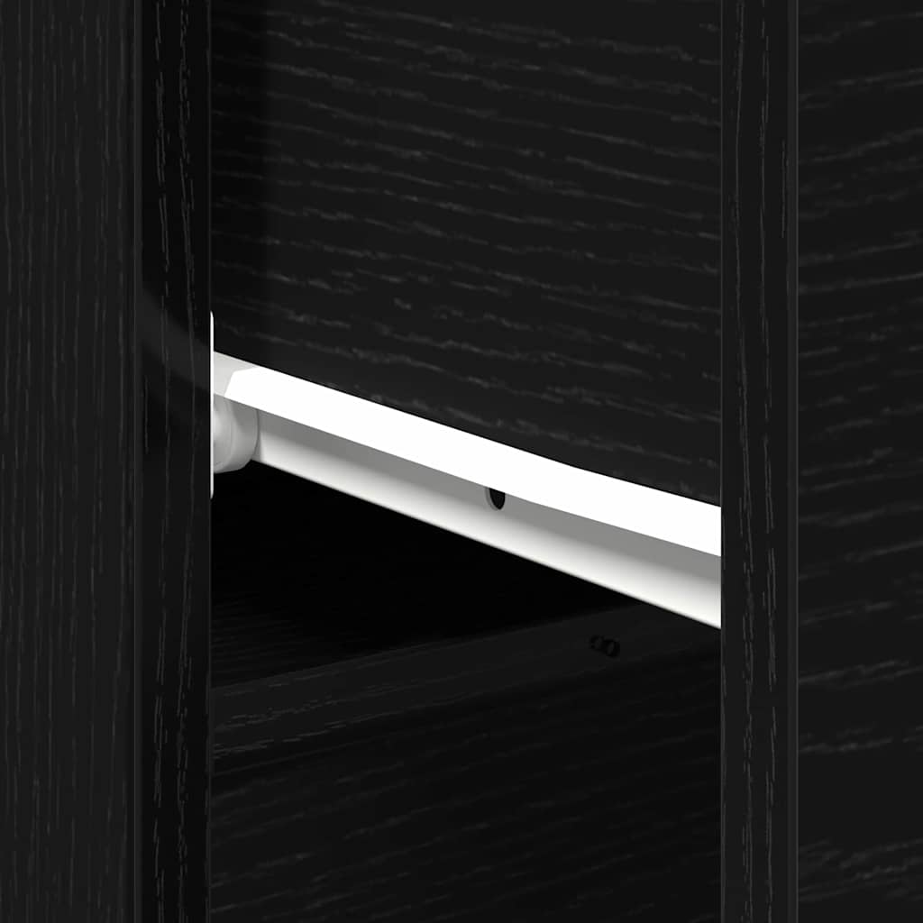 Sideboards 2 pcs Rovere nero 30 x 30 x 70 cm Legno multistrato