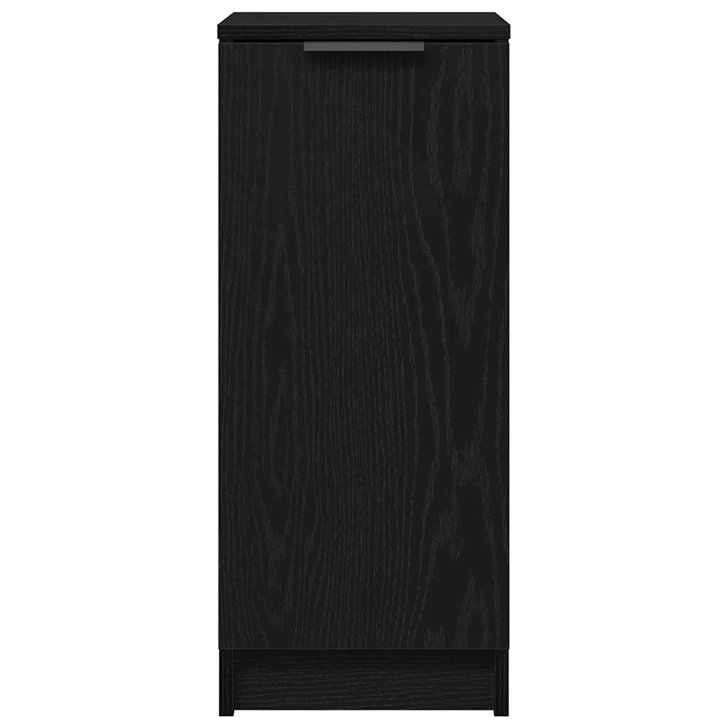 Mobile per scarpe con lo scaffale Rovere Nero 29,5 x 35 x 70 cm