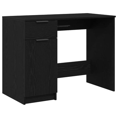 Scrivania Rovere Nero 100 x 50 x 75 cm Legno multistrato | homemem39
