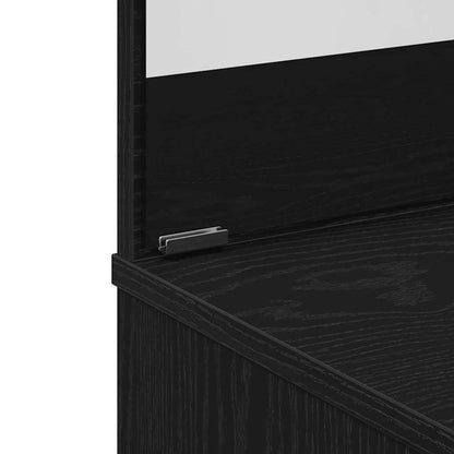 Tavolo da Trucco con cassetto Rovere Nero 74,5 x 40 x 141 cm