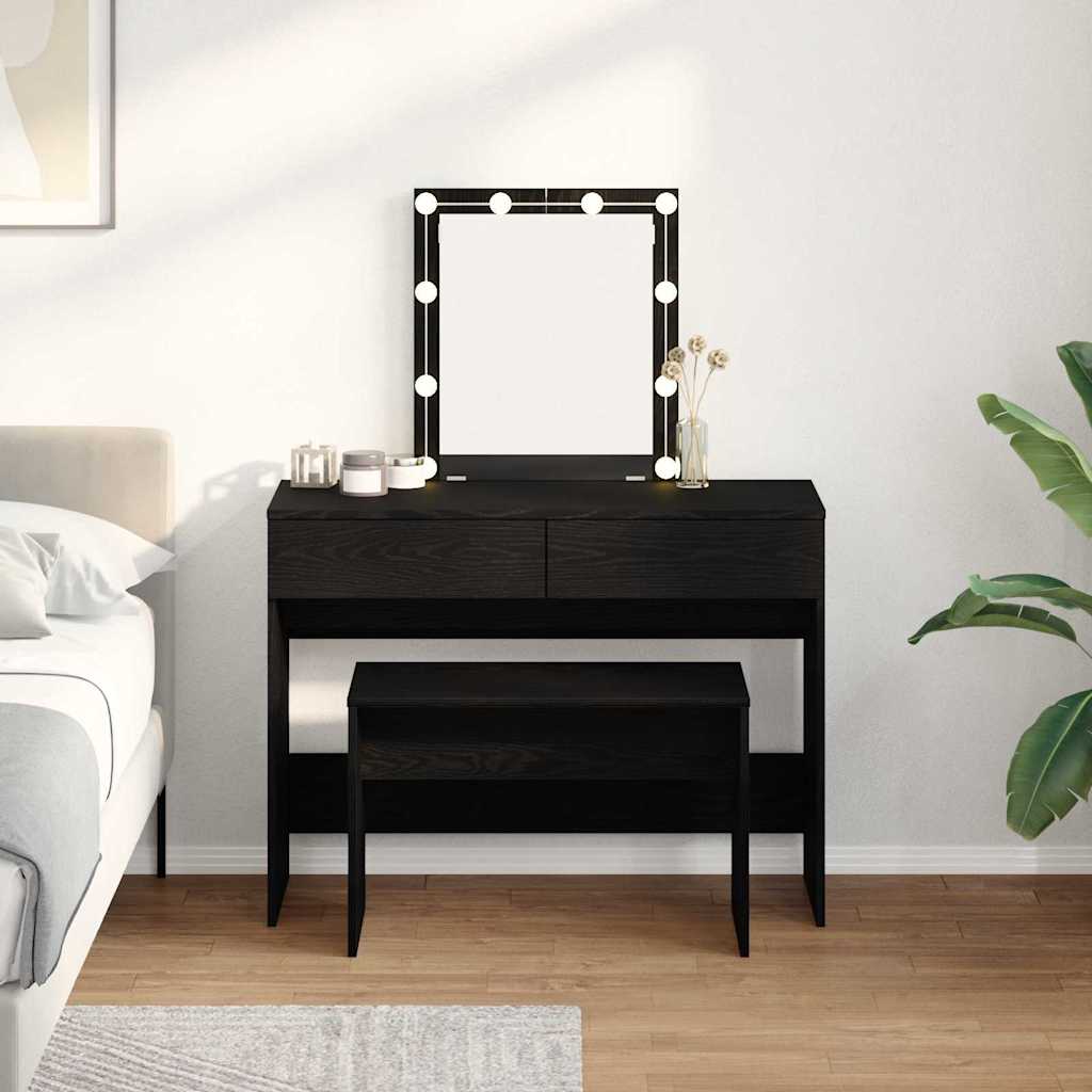Sgabello da dressare Rovere nero 70 x 35 x 45 cm | homemem39