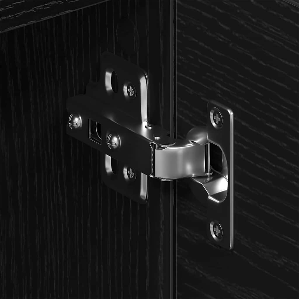 Mobile TV Rovere Nero 150 x 30 x 50 cm Legno multistrato