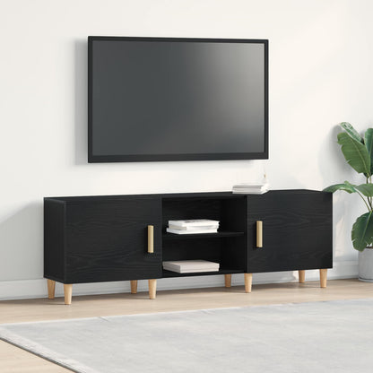 Mobile TV Rovere Nero 150 x 30 x 50 cm Legno multistrato