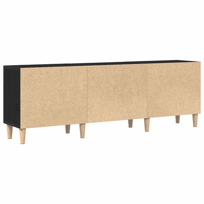 Mobile TV Rovere Nero 150 x 30 x 50 cm Legno multistrato