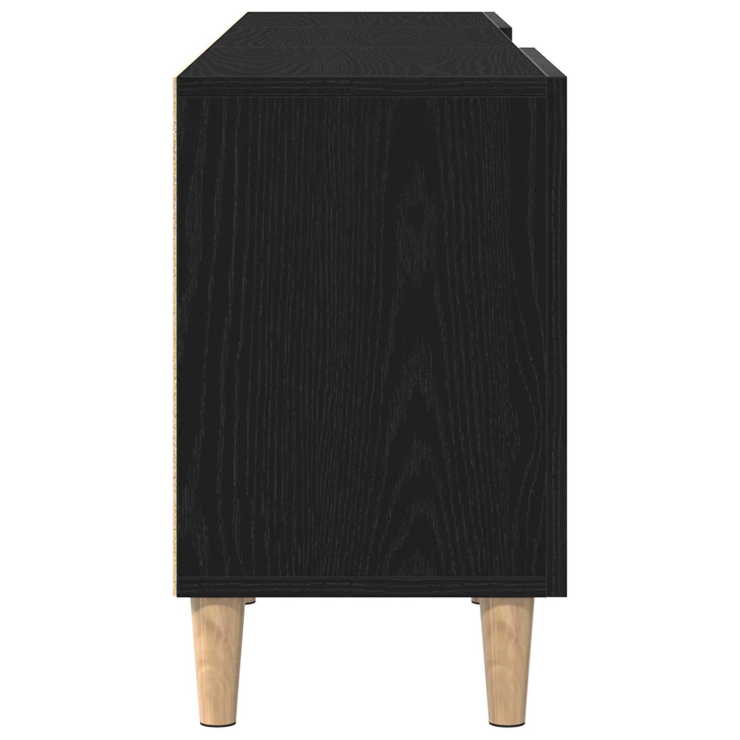 Mobile TV Rovere Nero 150 x 30 x 50 cm Legno multistrato