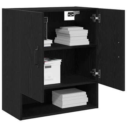 Armadietto a muro Rovere Nero 60 x 30 x 70 cm Legno multistrato | homemem39