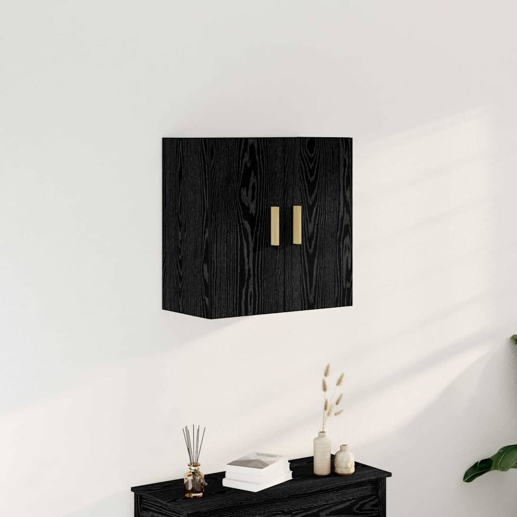Armadietto a muro Rovere Nero 60 x 30 x 60 cm Legno multistrato