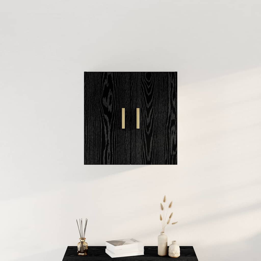Armadietto a muro Rovere Nero 60 x 30 x 60 cm Legno multistrato | homemem39