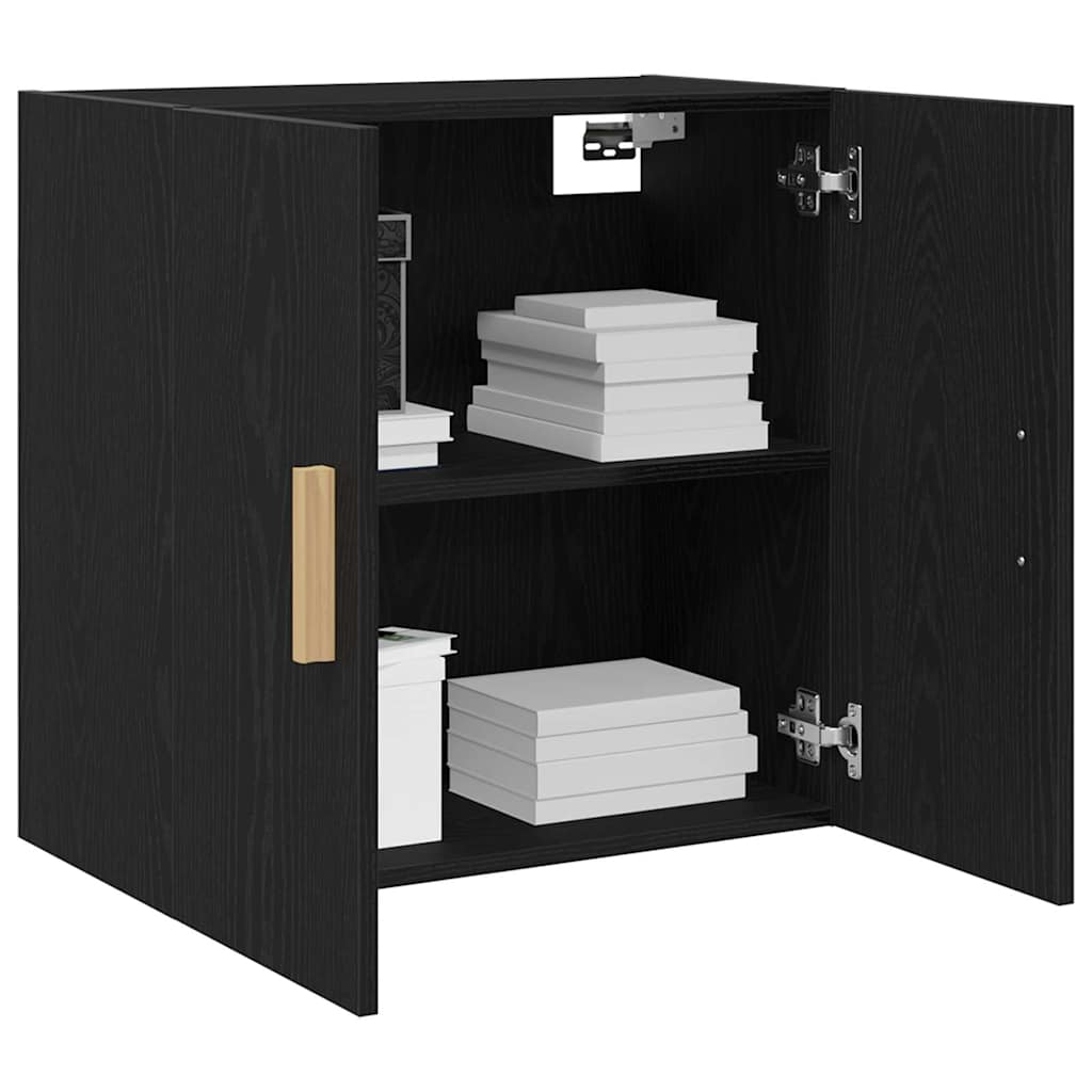 Armadietto a muro Rovere Nero 60 x 30 x 60 cm Legno multistrato | homemem39