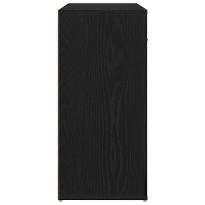Credenza Rovere Nero 80 x 33 x 70 cm Legno multistrato