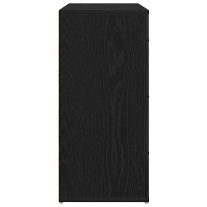 Credenza Rovere Nero 80 x 33 x 70 cm Legno multistrato