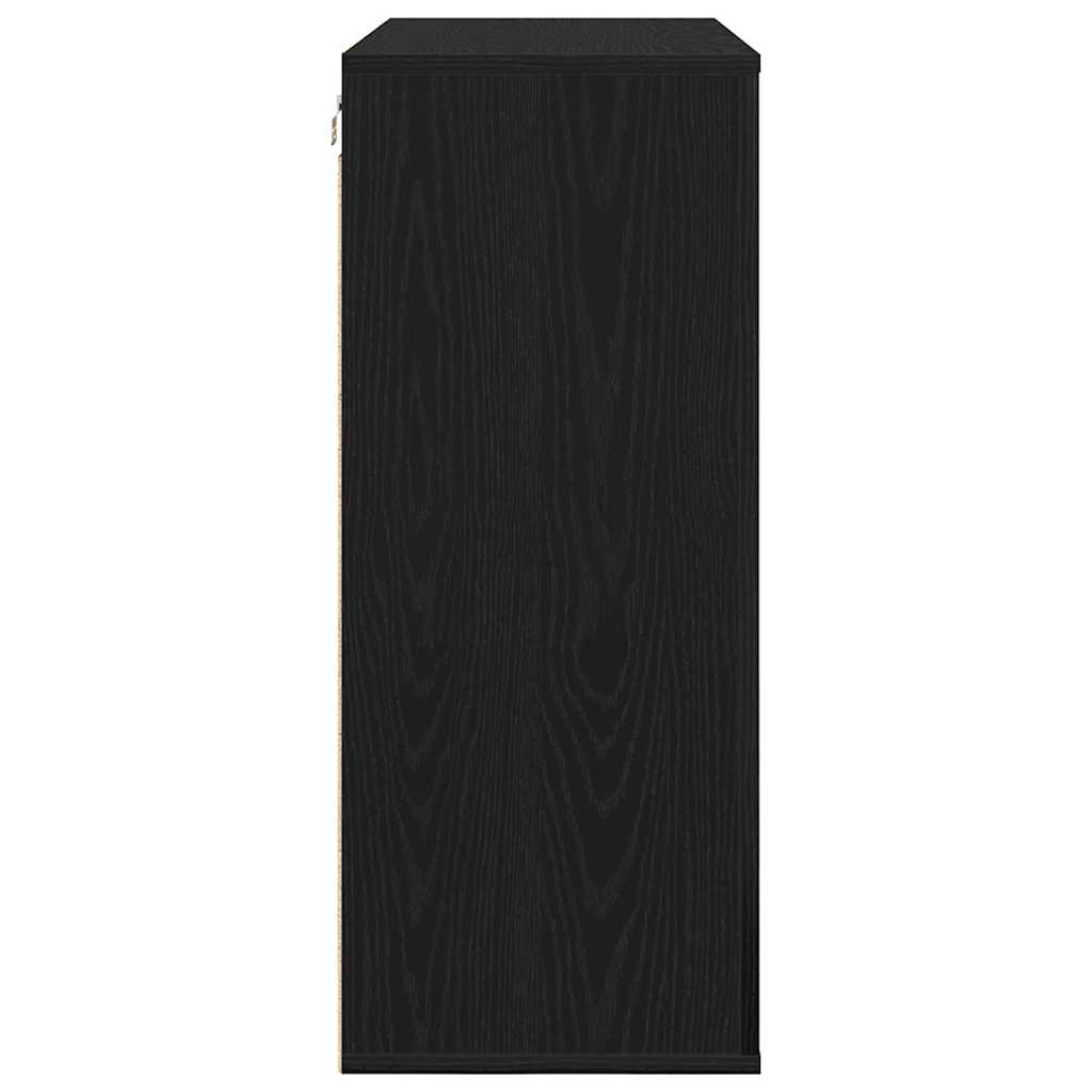 Armadietto a muro Rovere Nero 80 x 33 x 80 cm Legno multistrato