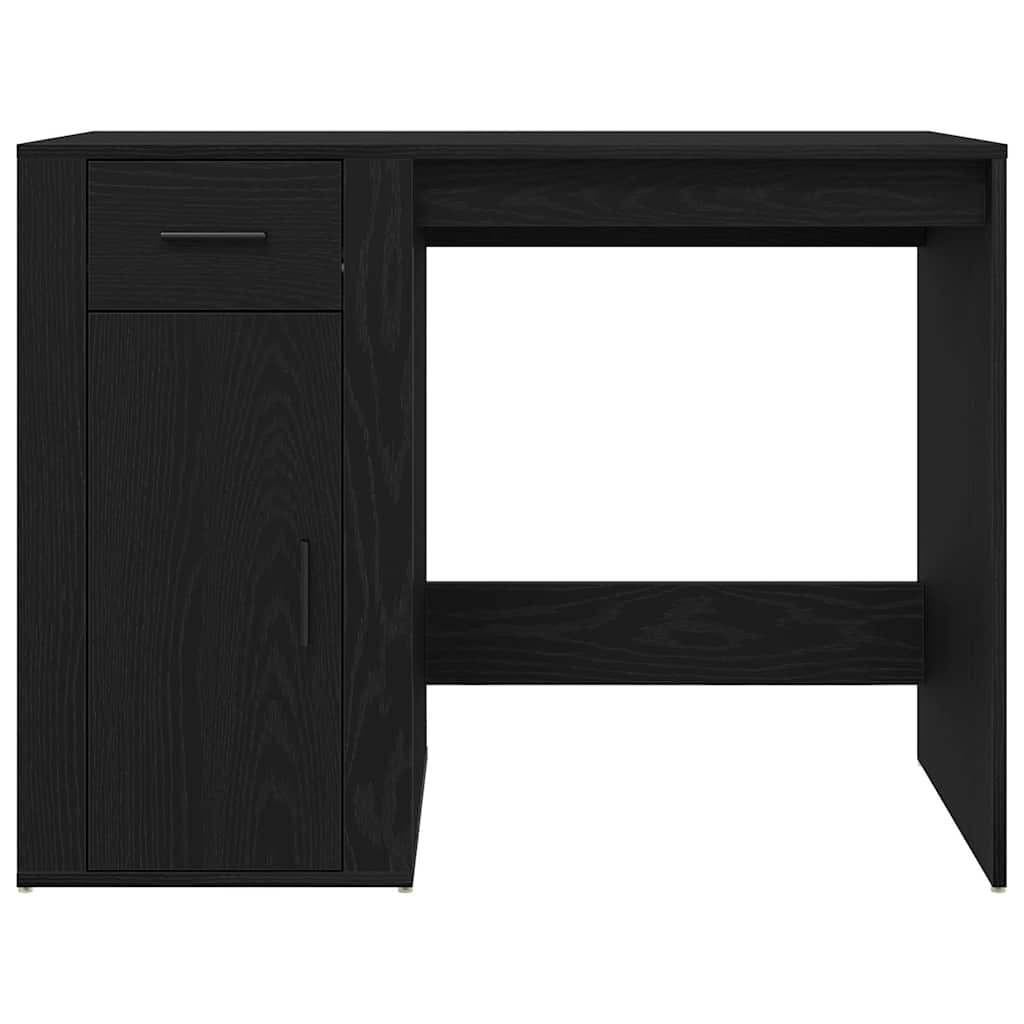 Scrivania Rovere Nero 100 x 49 x 74 cm Legno multistrato | homemem39