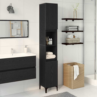Mobile da Bagno Rovere Nero 30 x 30 x 190 cm | homemem39