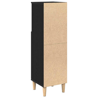 Mobiletto da Bagno Rovere Nero 30 x 30 x 100 cm | homemem39