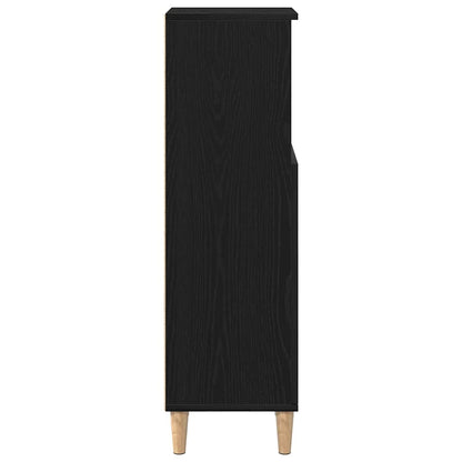 Mobiletto da Bagno Rovere Nero 30 x 30 x 100 cm | homemem39