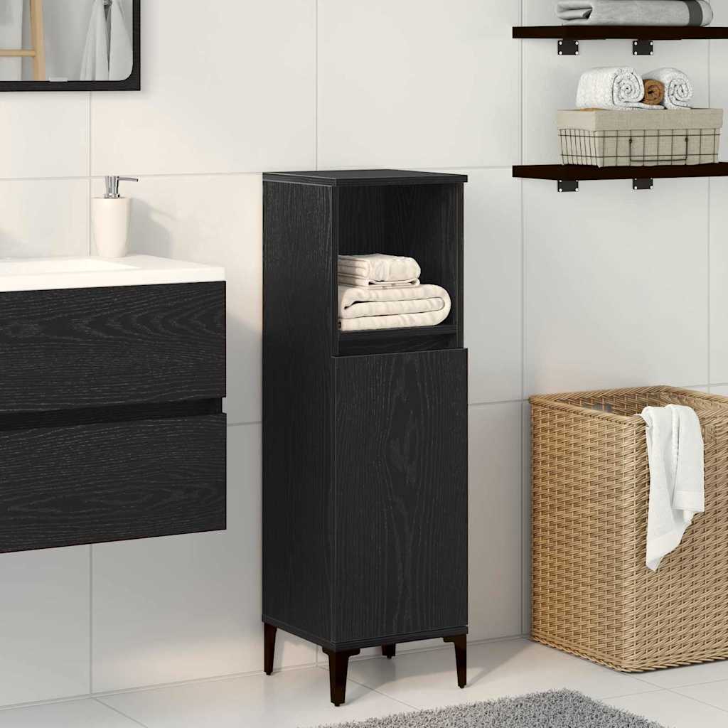 Mobile da Bagno Rovere Nero 30 x 30 x 100 cm | homemem39