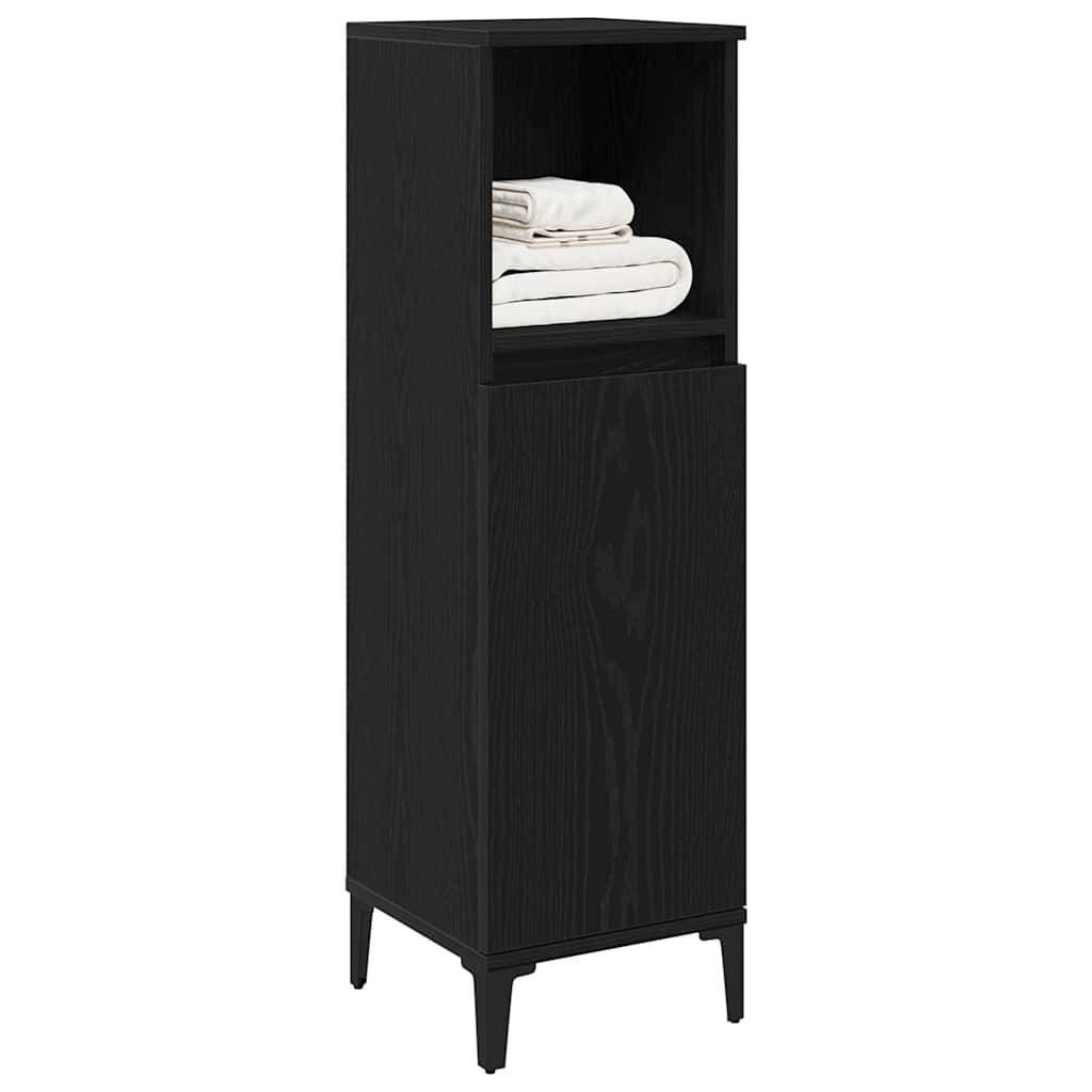 Mobile da Bagno Rovere Nero 30 x 30 x 100 cm | homemem39