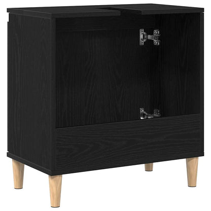 Armadio per Lavabo da Bagno Rovere Nero 58 x 33 x 60 cm | homemem39