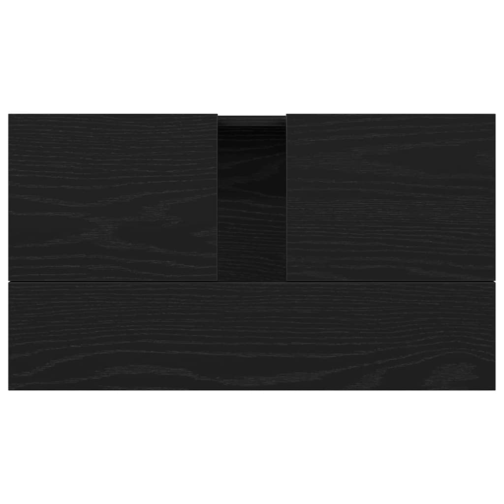 Armadio per Lavabo da Bagno Rovere Nero 58 x 33 x 60 cm | homemem39