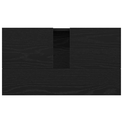Armadio per Lavabo da Bagno Rovere Nero 58 x 33 x 60 cm | homemem39