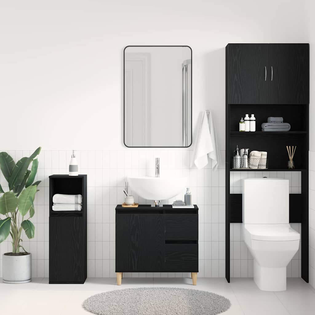 Mobile da Bagno Rovere Nero 65 x 33 x 60 cm | homemem39
