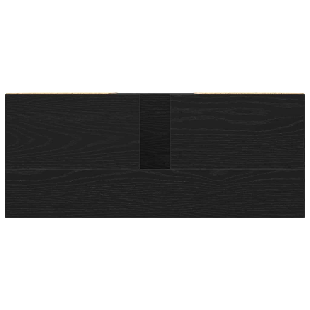 Armadio per Lavabo da Bagno Rovere Nero 80 x 33 x 60 cm | homemem39