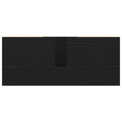 Armadio per Lavabo da Bagno Rovere Nero 80 x 33 x 60 cm | homemem39