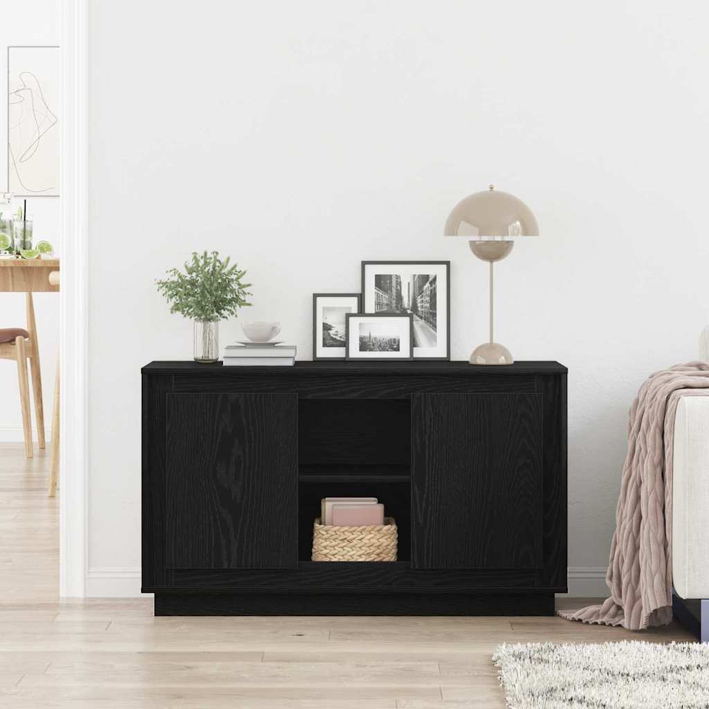 Credenza Rovere Nero 102 x 35 x 60 cm Legno multistrato