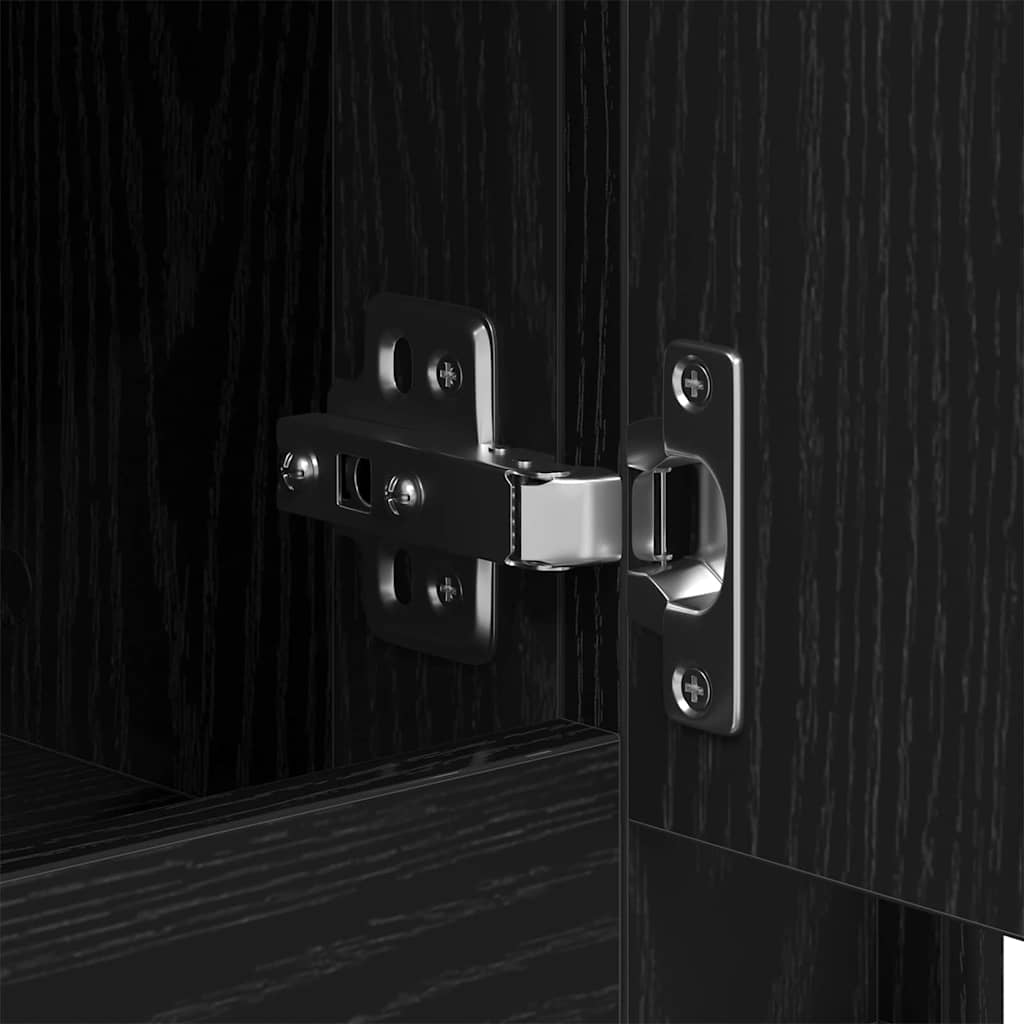 Credenza Rovere Nero 102 x 35 x 55 cm Legno multistrato