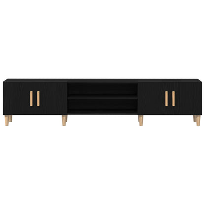 Mobile TV Rovere Nero 180 x 31,5 x 40 cm Legno multistrato