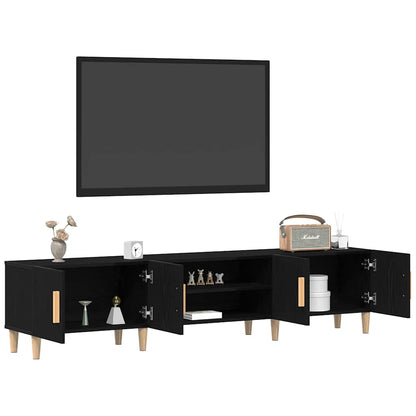 Mobile TV Rovere Nero 180 x 31,5 x 40 cm Legno multistrato