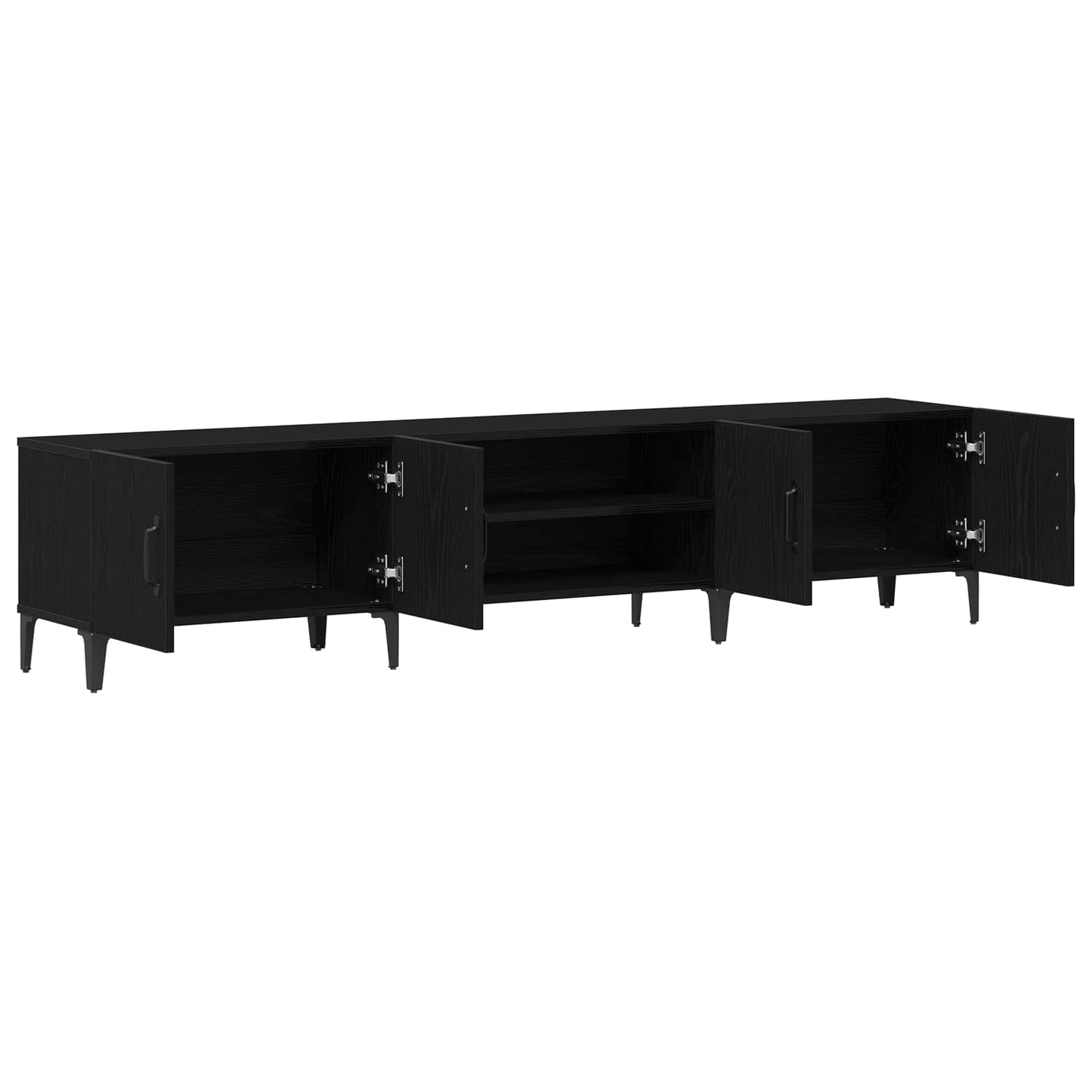 Mobile TV Rovere Nero 180 x 31,5 x 40 cm Legno multistrato