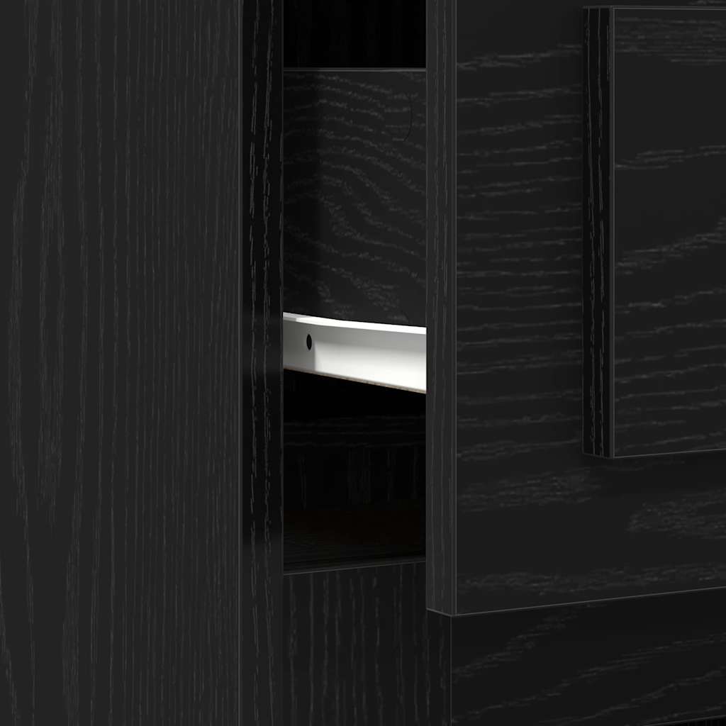 Scrivania Rovere Nero 50 x 115 x 75 cm Legno multistrato | homemem39