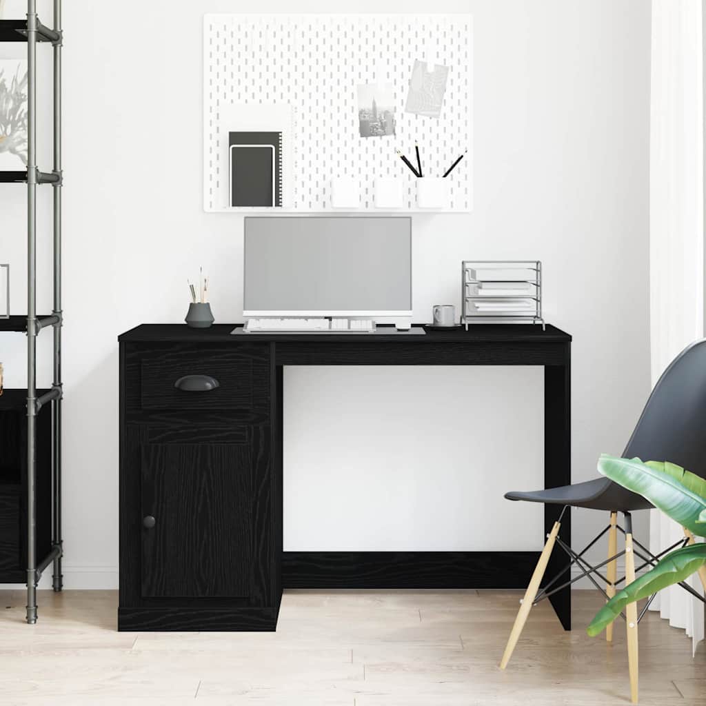 Scrivania Rovere Nero 50 x 115 x 75 cm Legno multistrato | homemem39