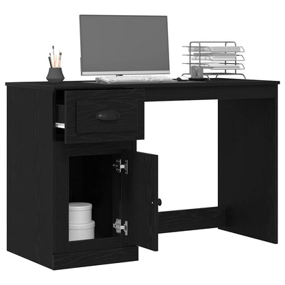 Scrivania Rovere Nero 50 x 115 x 75 cm Legno multistrato | homemem39