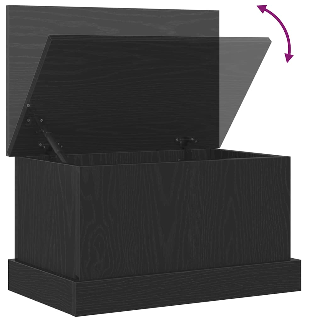 Scatola di Stoccaggio Rovere nero 50 x 30 x 28 cm