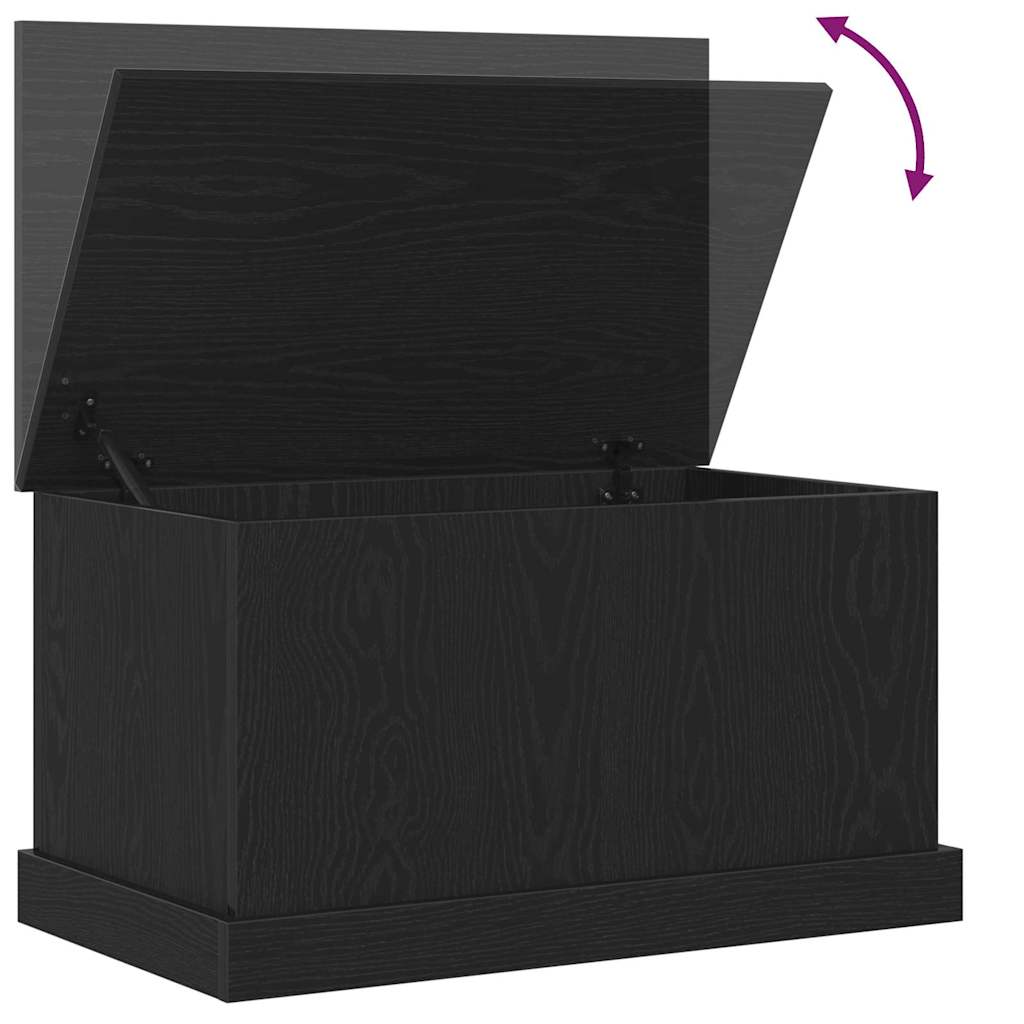 Scatola di Stoccaggio Rovere nero 70 x 40 x 38 cm