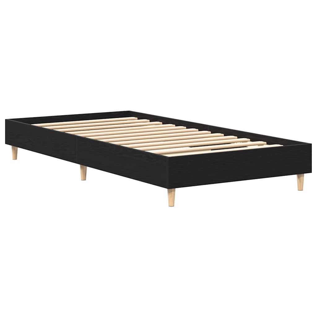 Struttura del letto Rovere Nero 203 x 101 x 25 cm | homemem39