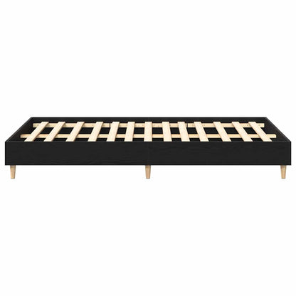 Struttura del letto Rovere Nero 193 x 143 x 25 cm | homemem39