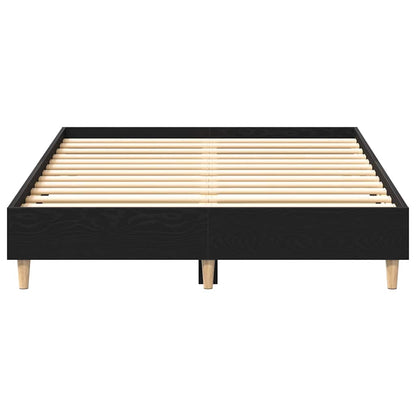 Struttura del letto Rovere Nero 193 x 138 x 25 cm | homemem39