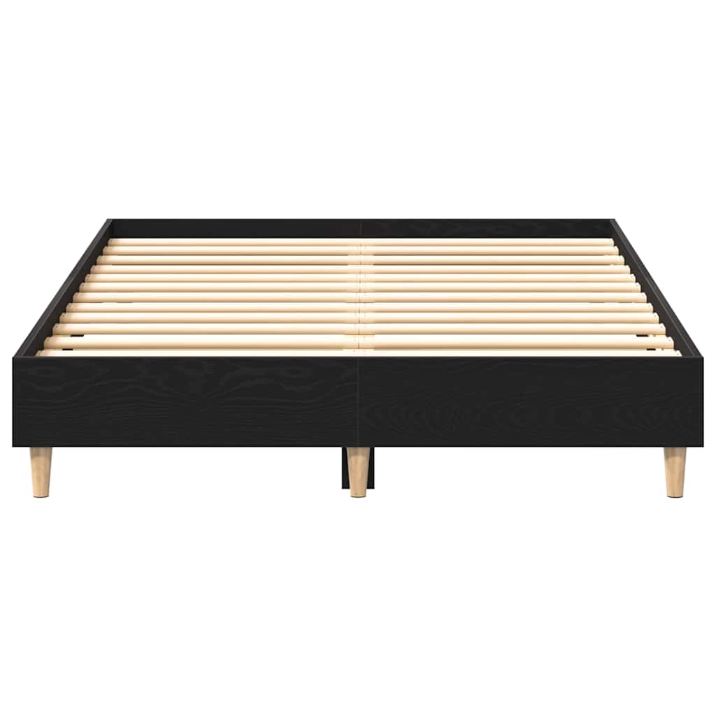 Struttura del letto Rovere Nero 193 x 123 x 25 cm | homemem39