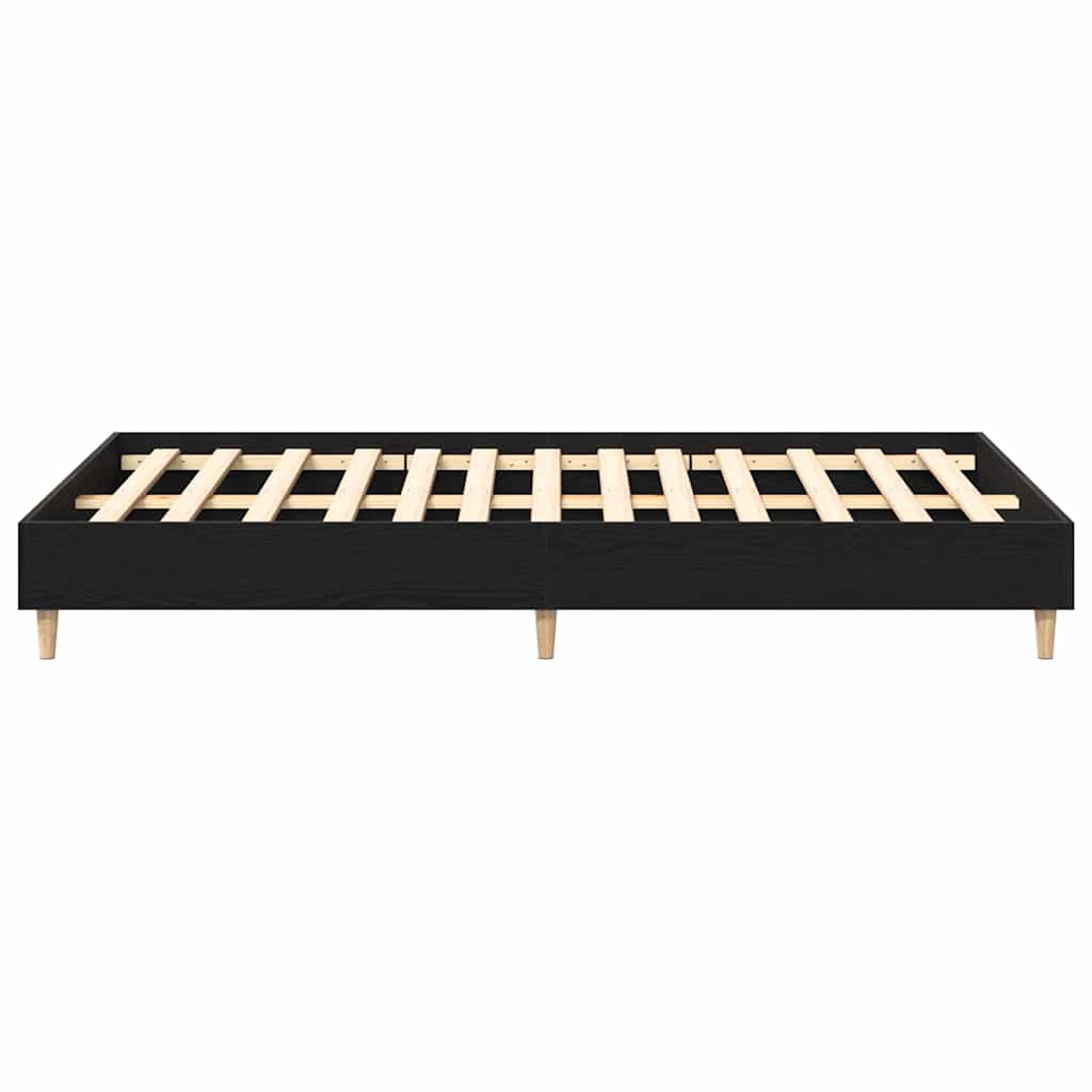 Struttura del letto Rovere Nero 193 x 123 x 25 cm | homemem39