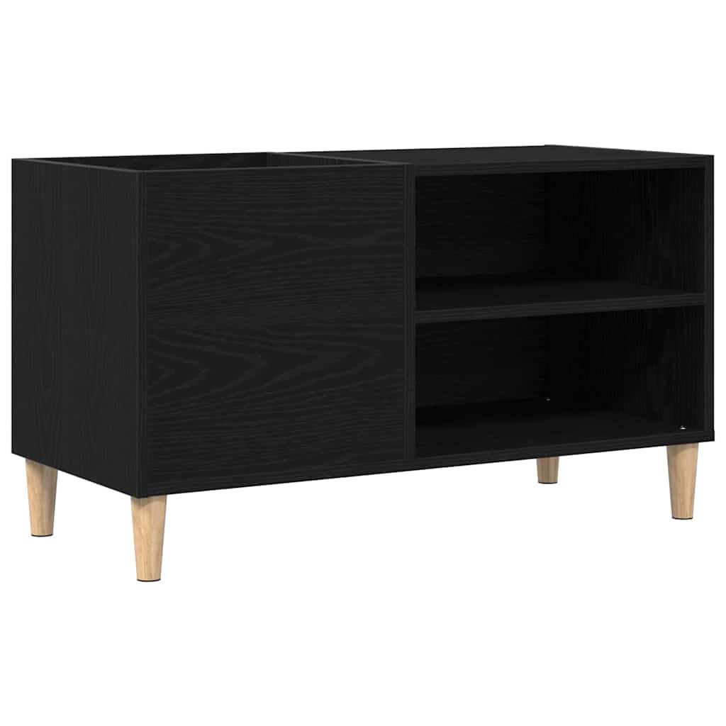 Mobile porta vinili Rovere nero 84,5 x 38 x 48 cm | homemem39