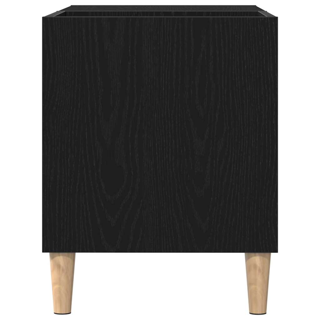 Mobile porta vinili Rovere nero 84,5 x 38 x 48 cm