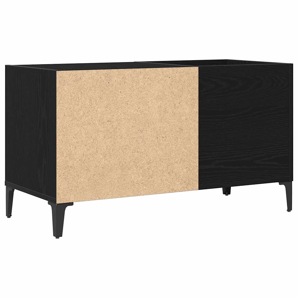 Mobile porta vinili Rovere Nero 84,5 x 38 x 48 cm