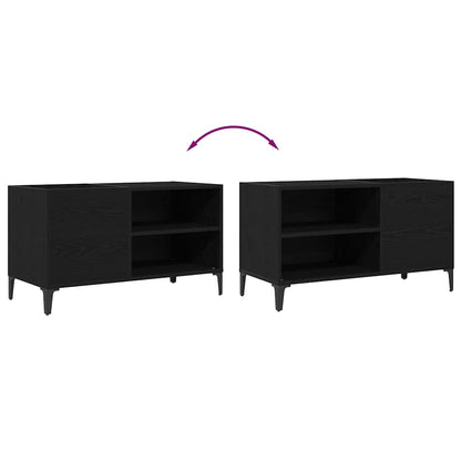 Mobile porta vinili Rovere Nero 84,5 x 38 x 48 cm