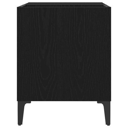 Mobile porta vinili Rovere Nero 84,5 x 38 x 48 cm