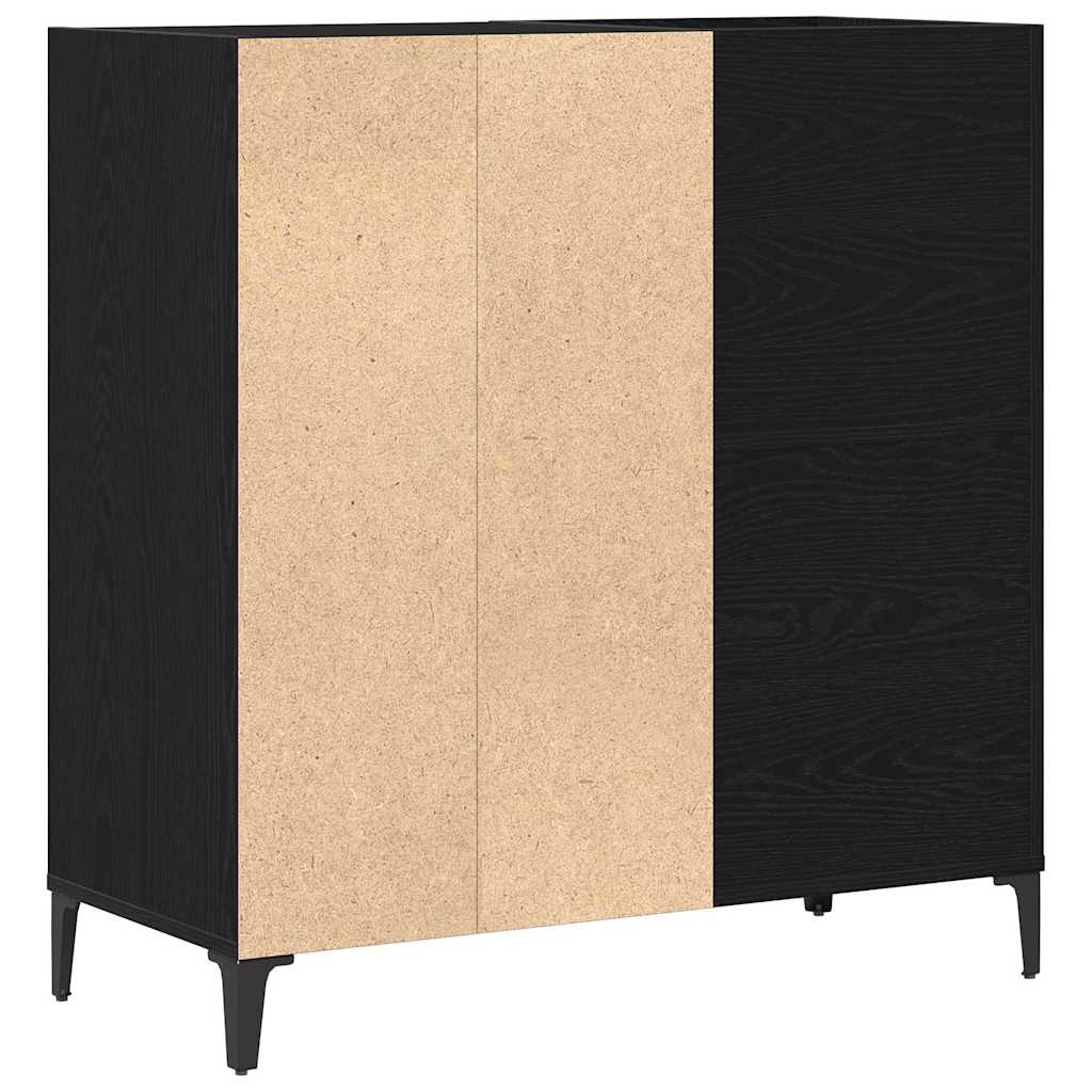 Mobile porta vinili Rovere Nero 84,5 x 38 x 89 cm