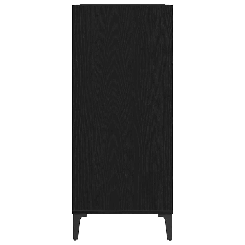 Mobile porta vinili Rovere Nero 84,5 x 38 x 89 cm